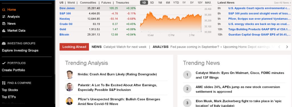 Seeking Alpha Screener