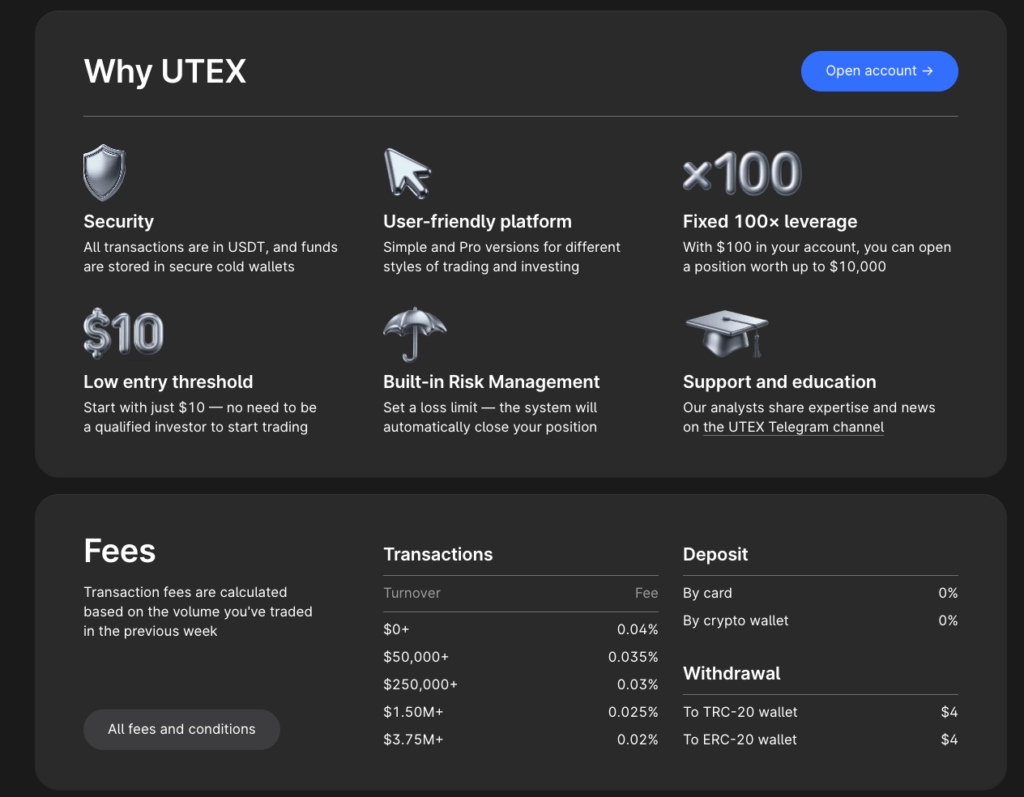 Screenshot of Utex.io Review: Features, Fees, Pros and Cons - ULTIMATE GUIDE!