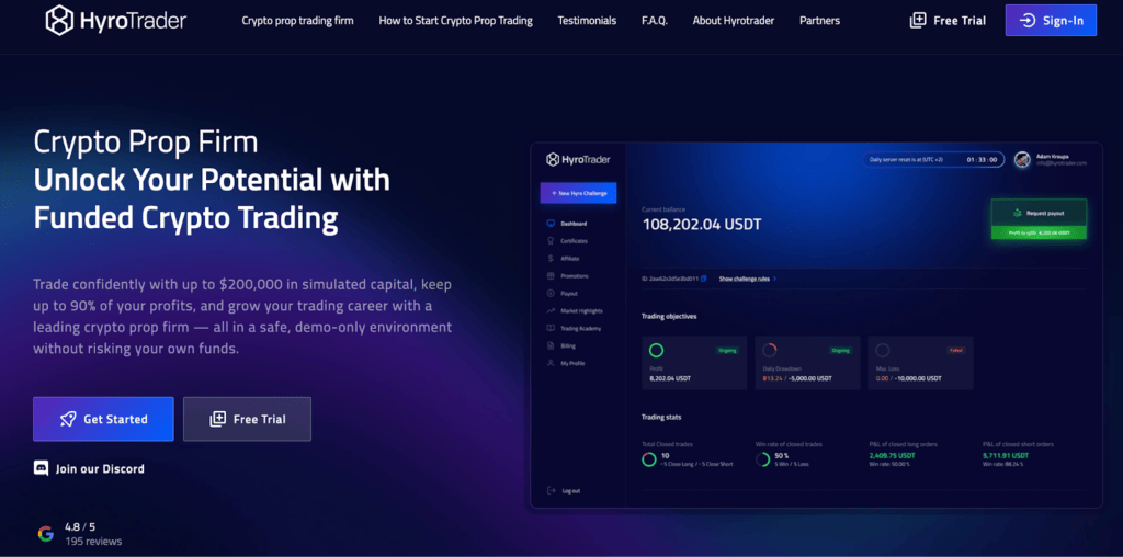 Screenshot of 10 Best Crypto Prop Trading firms for Funded Traders - Check NOW!